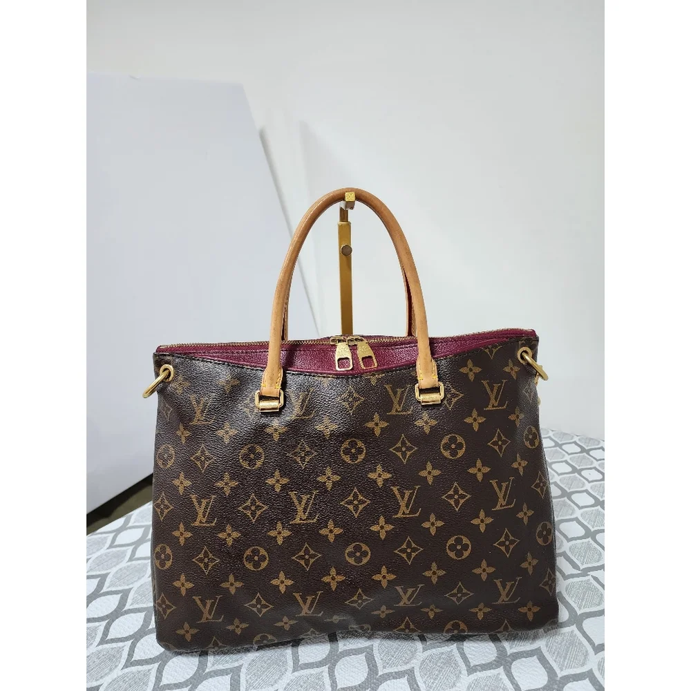 LOUIS VUITTON Monogram Canvas Pallas Bag Brown